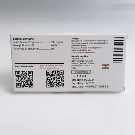 Фото 4 - Тестостерон пропионат Алчем (Test100 Allchem Asia) 100мг 1мл