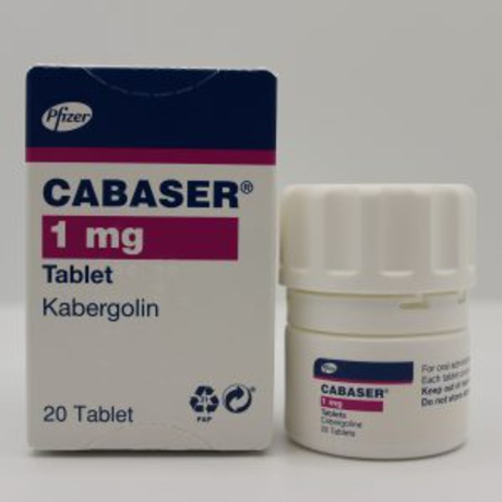 Фото 2 - Каберголин Pfizer Cabaser cabergoline tablets 1mg (банка 20шт)